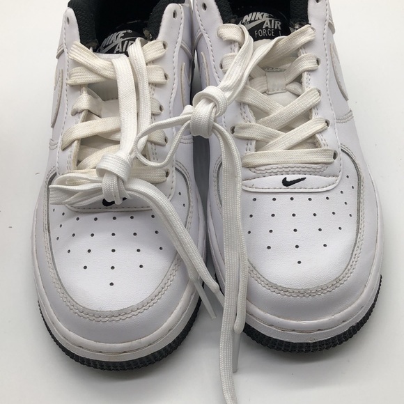 Nike Air Force 1 ESS Low (GS) White Black Sneakers DV1332 100 USED Size 5Y - Picture 10 of 16
